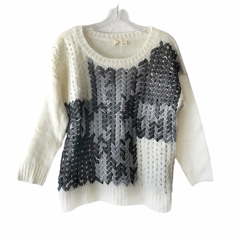 Anthropologie Moth Ribbon Knit Sweater